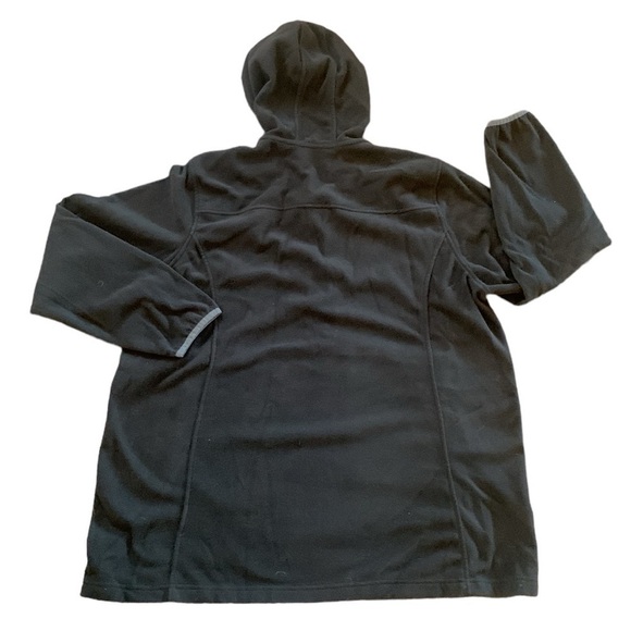 Lands’ End Black Fleece Half Zip Pull Over Hoodie Size 1X‎ - Picture 2 of 5